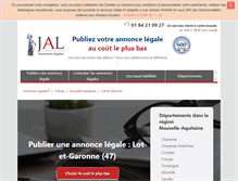 Tablet Screenshot of lot-et-garonne-47.annonces-legales.fr