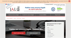 Desktop Screenshot of essonne-91.annonces-legales.fr