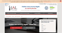 Desktop Screenshot of loiret-45.annonces-legales.fr