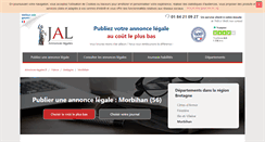 Desktop Screenshot of morbihan-56.annonces-legales.fr
